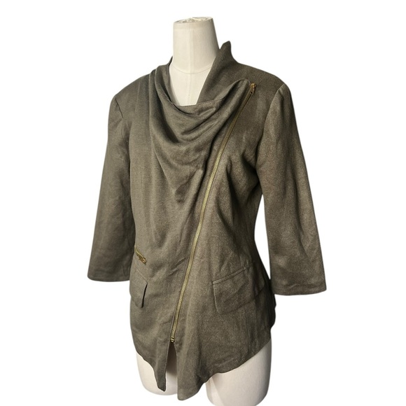 Anthropologie Jackets & Blazers - Anthropologie Cartonnier Olive 3/4 Sleeve Jacket Size  Large
